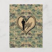 Man Vermiste Vrouw Camouflage Briefkaart (Voorkant)