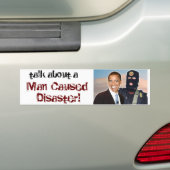Man veroorzaakt noodsituatie bumpersticker (Op auto)