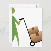 Man Verplaatsen dozen Briefkaart (Voorkant / Achterkant)