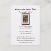 Man versus Beer - Personal Trainer Visitekaartje (Achterkant)