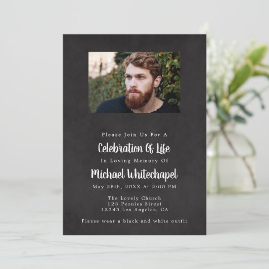 Man viering van de levensdenkpauze kaart (Staand voorkant)