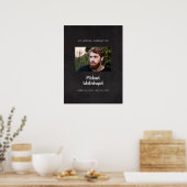 Man viering van levensbord, rouwposter poster (Keuken)