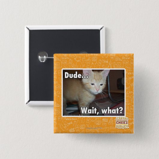 Man Vierkante Button 5,1 Cm (Voorkant /achterkant)