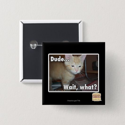 Man Vierkante Button 5,1 Cm (Voorkant /achterkant)