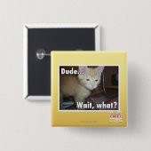 Man Vierkante Button 5,1 Cm (Voorkant /achterkant)