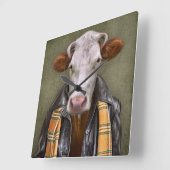 Man Vierkante Klok (Hoek)