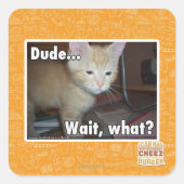 Man Vierkante Sticker (Voorkant)