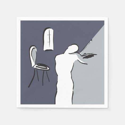 Man Violin afspelen Servet (Voorkant)