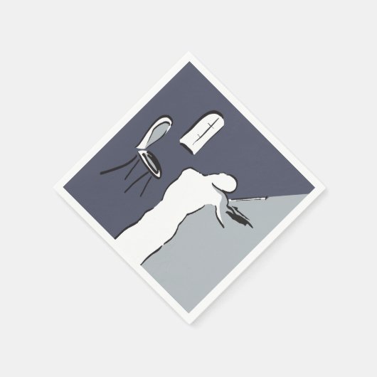 Man Violin afspelen Servet (Hoek)