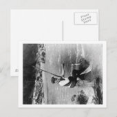 Man Vist en Lands Twee Vissen bij één Fotograp Briefkaart (Voorkant / Achterkant)