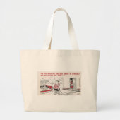  Man Vist Humor Grote Tote Bag (Voorkant)