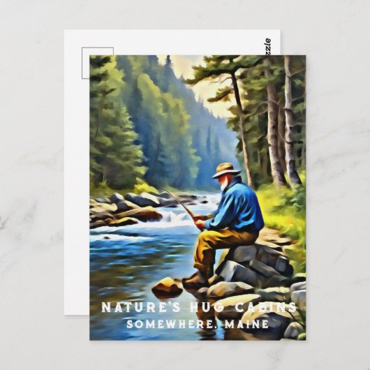 *~* Man Vist Stream AP49 Senior Stream Briefkaart (Voorkant / Achterkant)