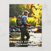 *~* Man Vist Stream AP49 Sun Stream Briefkaart (Voorkant)