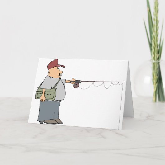 Man Vist Wenskaarten Kaart (Voorkant)