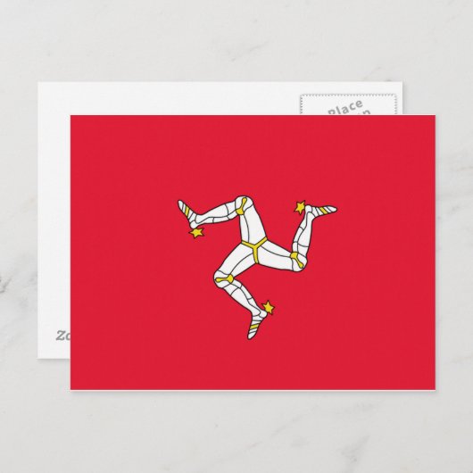 Man vlag briefkaart (Voorkant / Achterkant)