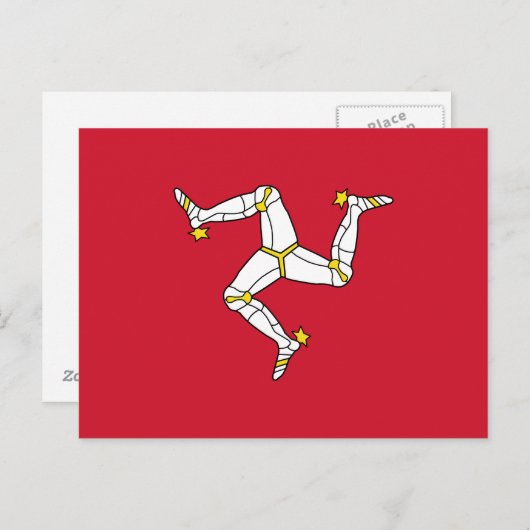 Man vlag briefkaart (Voorkant / Achterkant)