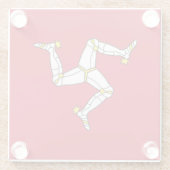 Man vlag glazen onderzetter (Achterkant)