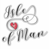 Man vlag in een hart, Mann sticker (Voorkant)