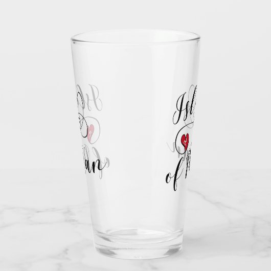 Man vlag in een hart, manx glas (Links)