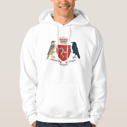 Man vlag - Manx Emblem - Brattagh Vannin Hoodie (Voorkant)