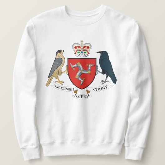 Man vlag - Manx Emblem Sweatshirt (Design voorkant)