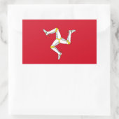 Man vlag rechthoekige sticker (Tas)