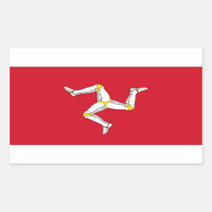 Man vlag rechthoekige sticker