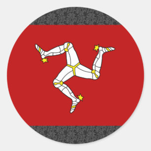Man vlag ronde sticker