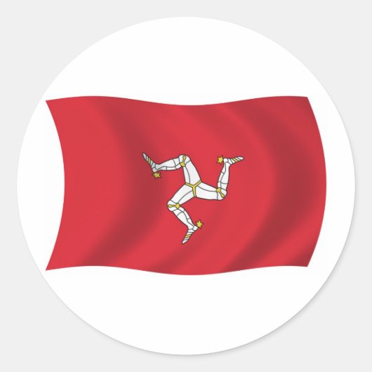Man-vlagsticker Ronde Sticker (Voorkant)