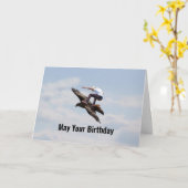 Man vogelopvangende vogelkaart kaart (Gele Bloem)