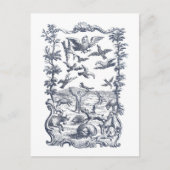 Man, Vogels, en Andere Dieren 1776 Etsen Briefkaart (Voorkant)