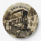 Man voor de geboorte van stamtreinen Papieren Bordje (Voorkant)