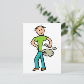 Man voor de teelt briefkaart (Staand voorkant)