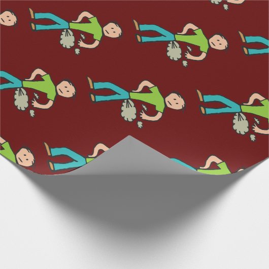 Man voor de teelt cadeaupapier (Hoek)