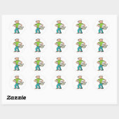 Man voor de teelt ronde sticker (Vel)