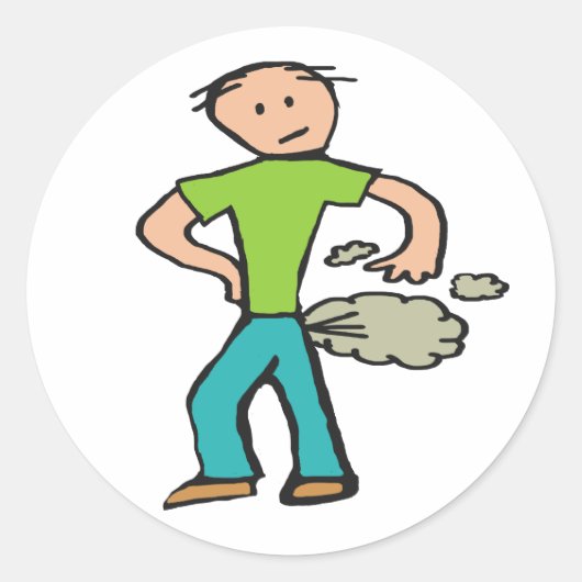 Man voor de teelt ronde sticker (Voorkant)