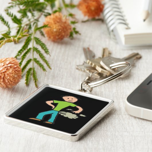 Man voor de teelt sleutelhanger (Zijkant)