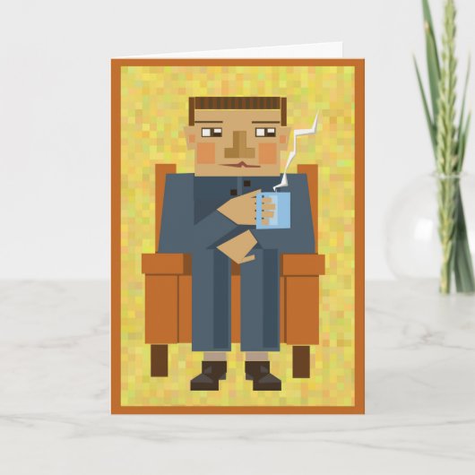 Man voor gefeliciteerde verjaardag kaart (Voorkant)