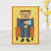 Man voor gefeliciteerde verjaardag kaart (Gele Bloem)