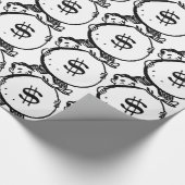 Man voor het dragen van een dollar-bag cadeaupapier (Hoek)