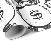 Man voor het dragen van een dollar-bag cadeaupapier (Rol Hoek)