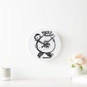 Man voor het dragen van een dollar-bag ronde klok (Huis)