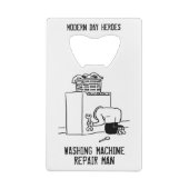 Man voor het repareren van de wasmachine creditkaart flessenopener (Achterkant)