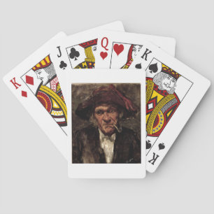 Man voor het roken van een pijp, c.1859 pokerkaarten