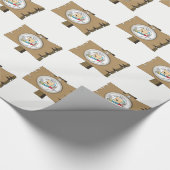 Man voor het verpakken van papieren tekens cadeaupapier (Hoek)