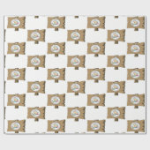 Man voor het verpakken van papieren tekens cadeaupapier (Vlak)