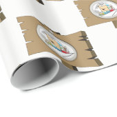 Man voor het verpakken van papieren tekens cadeaupapier (Rol Hoek)