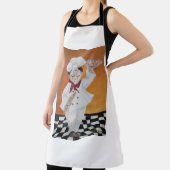 man voor keukenvetkoek voor schorten (Insitu)