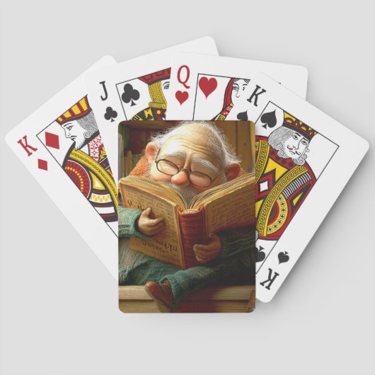 Man voor lezen pokerkaarten (Achterkant)