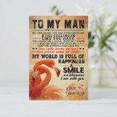 Man voor mijn geweldige man RSVP kaartje (Staand voorkant)